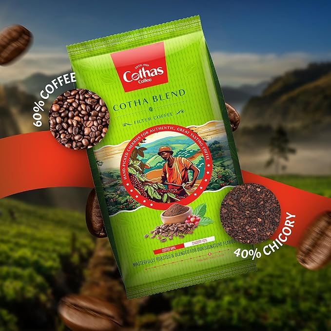 Cothas Cotha Blend | Filter Coffee | 60% Coffee 40% Chicory (500G)