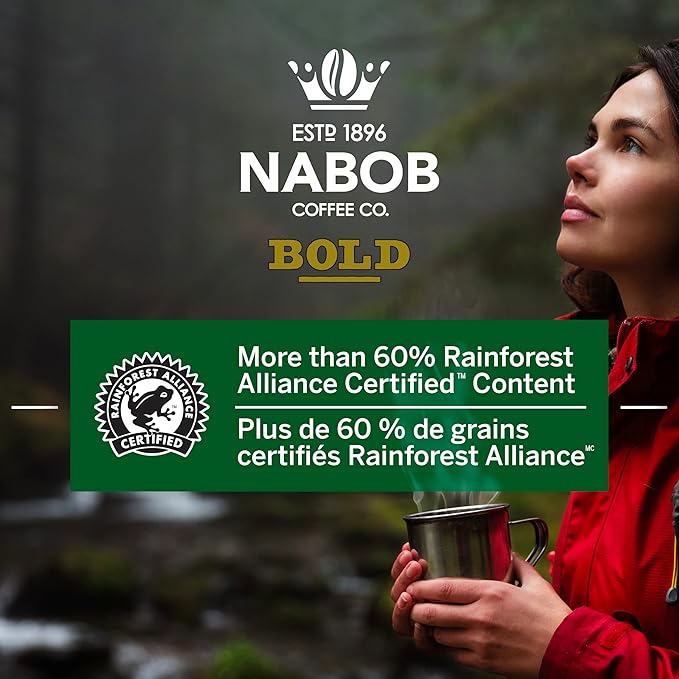 NABOB Full City Dark Ground Coffee 915g/32.27 Ounces Pack of 6 {Imported from Canada}