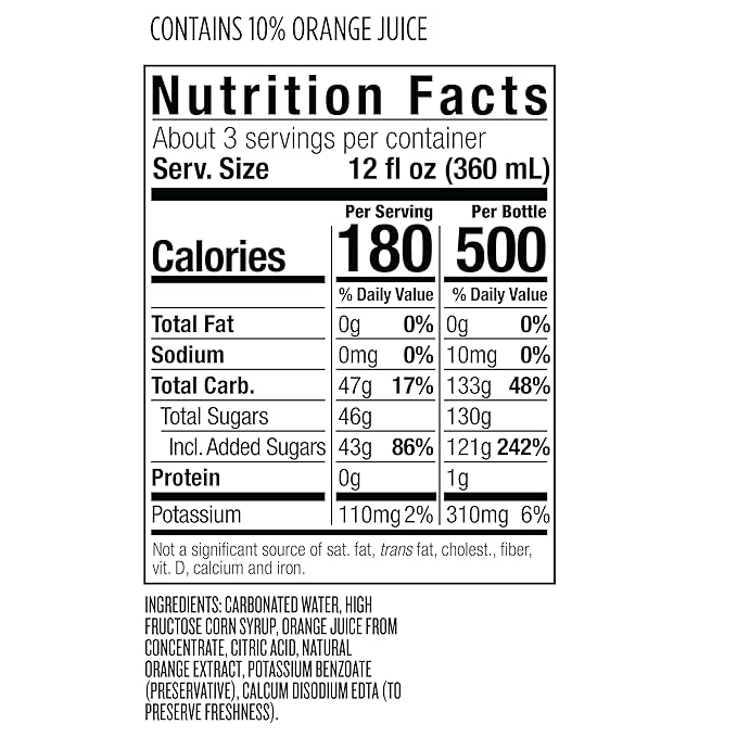 Polar Beverages Dry Juice Orange 33.8 Fluid Ounce (Pack of 12)