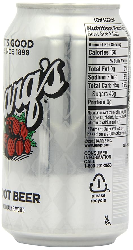 Barq's Root Beer 12 Oz. Cans Case of 24