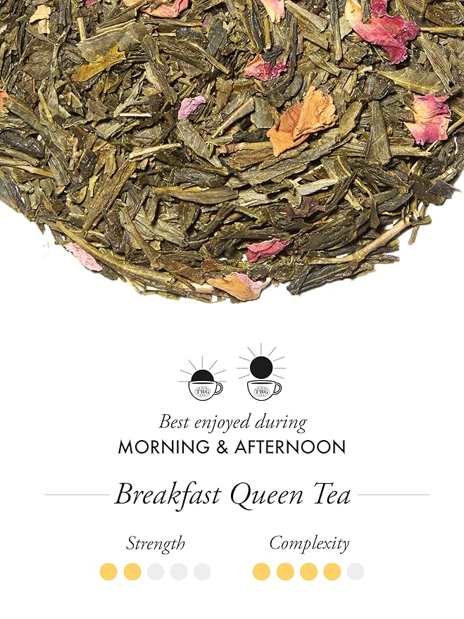 TWG Tea | Breakfast Queen Tea | Green Tea | Rose Petals | Haute Couture Tin 100g | Gift Set