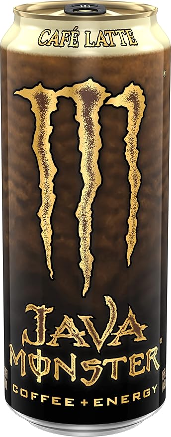 Java Monster Café Latte Coffee + Energy Drink 15 Ounce | Pack of 12