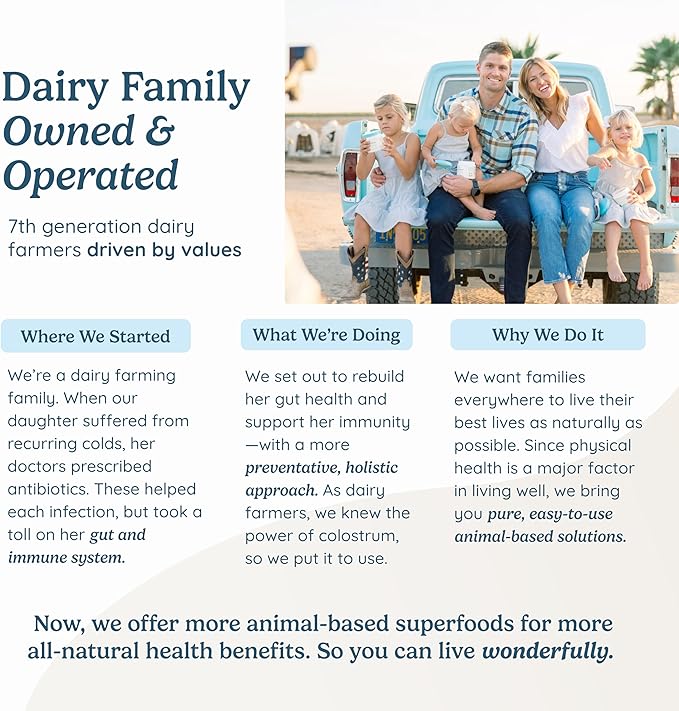 WONDERCOW Bioactive Collagen w/Bovine Colostrum Powder + Grassfed Beef Liver Supplement Capsules