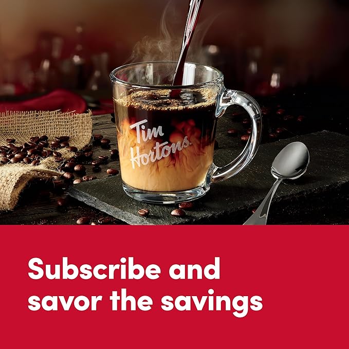 Tim Hortons Decaf Medium Roast Coffee Single-Serve K-Cup Pods Compatible with Keurig Brewers 100ct K-Cups