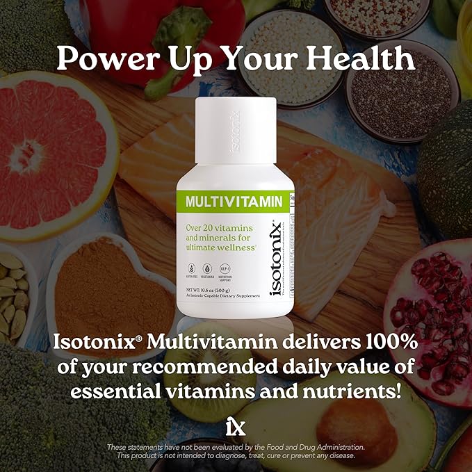 Isotonix Multivitamin Powder Without Iron – Methylated B Vitamins Antioxidant &amp Mineral Support – Fast-Mix Isotonic Delivery – Vegetarian Gluten-Free Non-GMO – Natural Fruit Flavor – 90 Serving