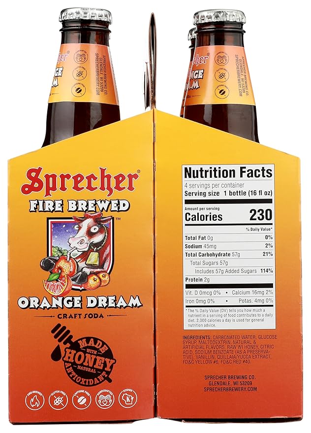 Orange Drm Soda 16oz 4pk