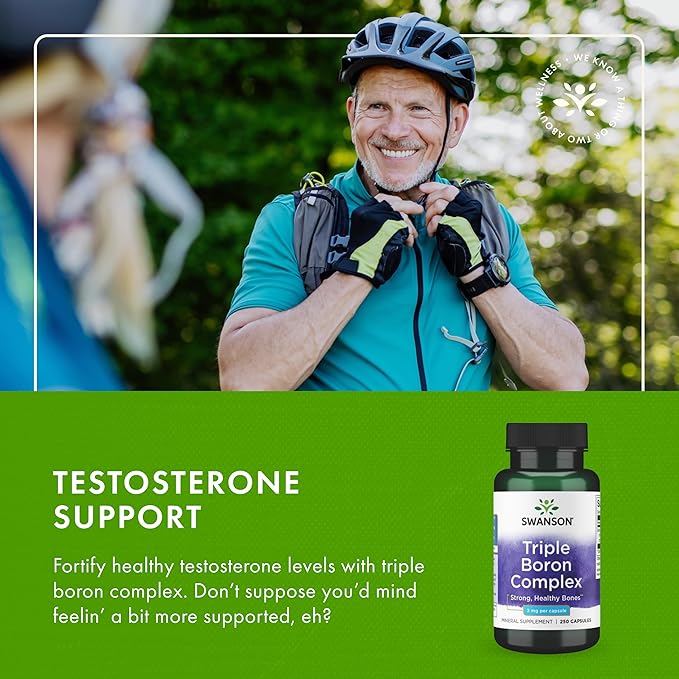 Swanson Triple Boron Complex Bone and Joint Health Mineral Supplement for Adults Over 50 Seeking Optimal Absorption - Citrate Aspartate Glycinate (250 Capsules 2 Pack)