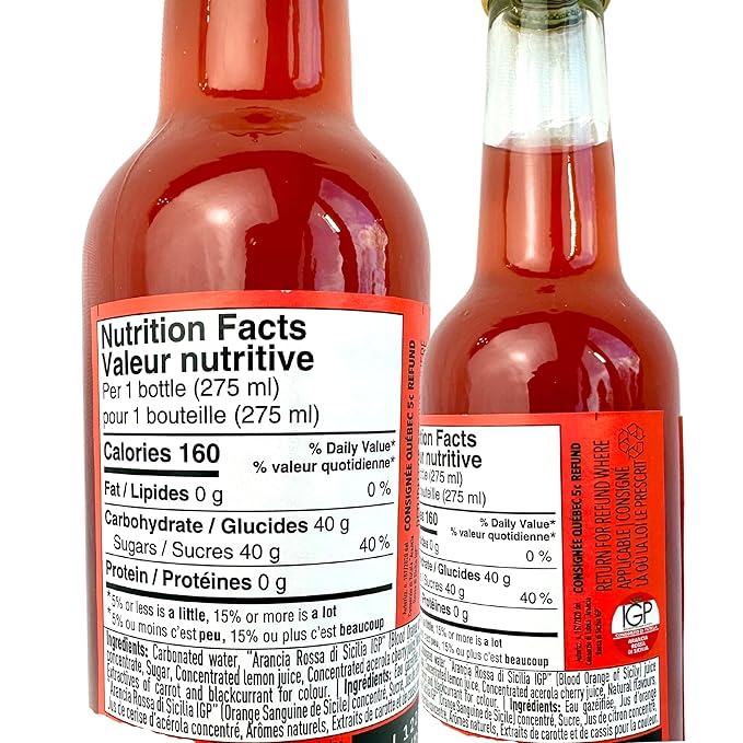 Lurisia Aranciata Rossa Blood Orange Soda 4 x 9.3 Fl Oz (275ml) Italian Soda - Sicilian Blood Orange - Citrus Orange Soft Drink - Red Orangeade - Carbonated Sparkling Fruit Juice Beverage from Italy