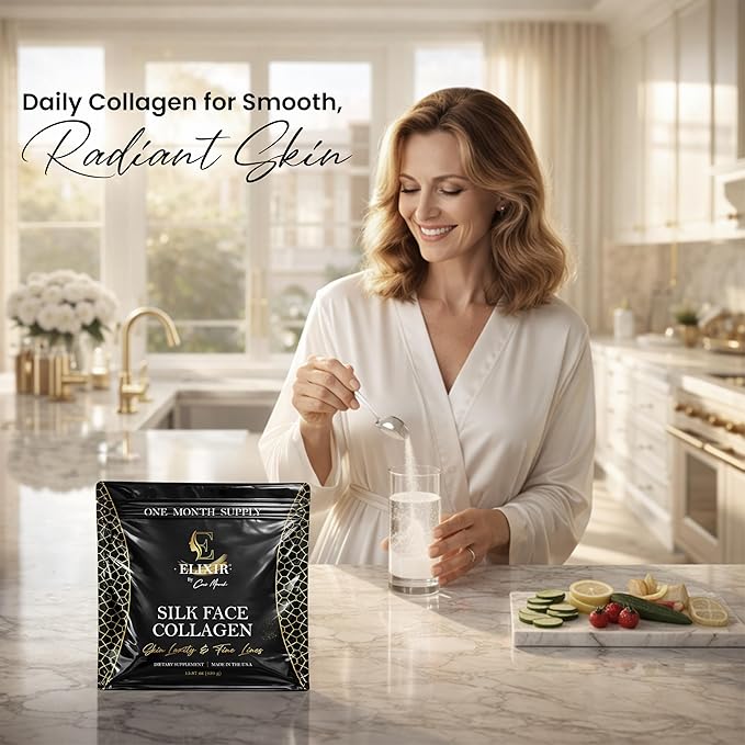 Silk Face Collagen - Collagen Peptides Powder for Women Face and Neck 14g Protein | Ultra Low Molecular Weight Collagen – for Skin Hair Nail Joint &amp Gut Health 15.87 oz (450g) Cocó March