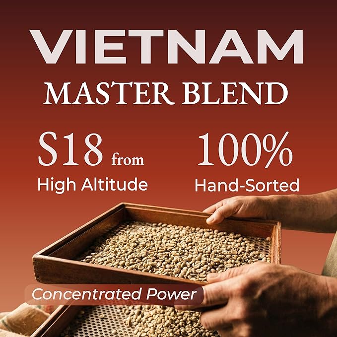 Cafely SaiGon OG - Robusta &amp Arabica Blend Ground Vietnamese Coffee – Dark Roast High Caffeine (Bold &amp Smooth) Signature Blend Low Acid Single Origin Direct Trade For Phin French Press