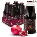 Pure Pomegranate Juice with Pulp 33.8oz Glass Bottle (Pack of 4) Cold Pressed Juice Not from Concentrate Non-GMO No Sugar Added Gluten Free Kosher Certified Preservative Free