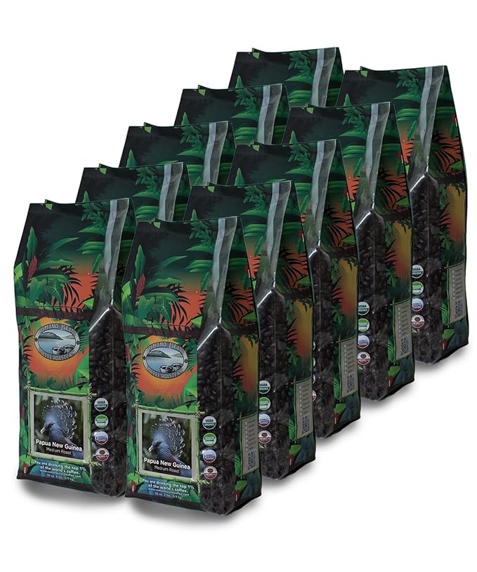 Papua New Guinea Medium Roast Coffee Ground 20 Lb Box