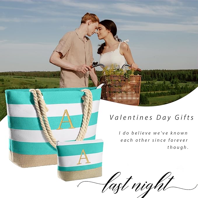 YOOLIFE Beach Bags for Women - Travel Canvas Beach Tote Pool Waterproof Bag Travel Essentials Gifts for Women Birthday