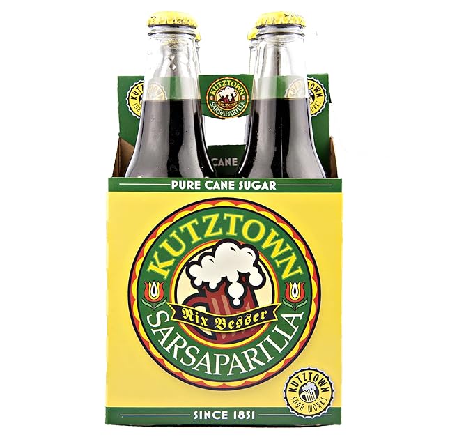Kutztown Sarsaparilla Soda in Glass Bottles 12 Oz. (Case of 24 Bottles)