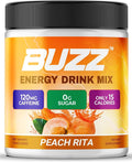 Morning Buzz Energy Drink Powder - Energy Boost Drink Mix - Sugar-Free Energy with Antioxidants - Morning Kickstart and Sports Nutrition Endurance Product - 30 Servings Peach Rita 8 Ounces