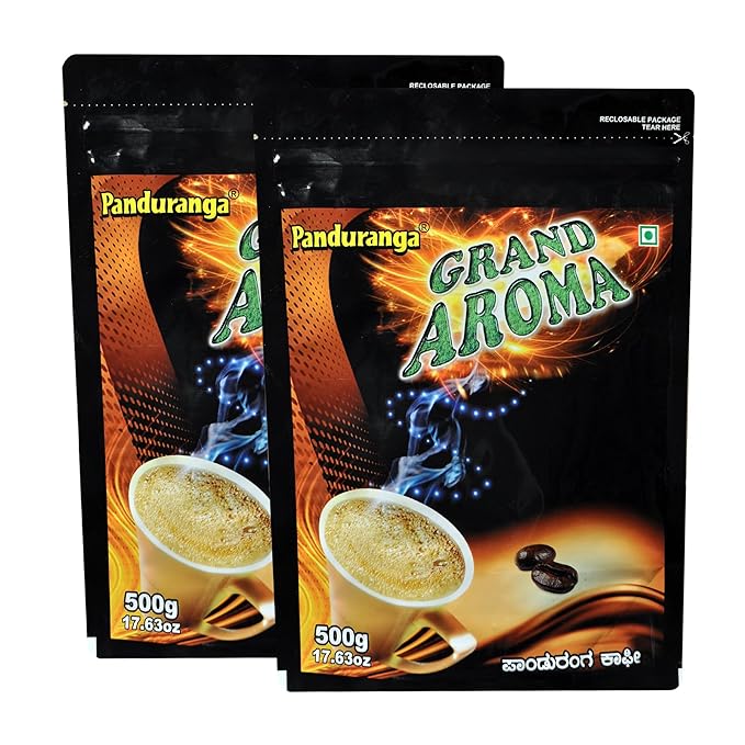 Panduranga Coffee Grand Aroma South Indian Filter Coffee Chicory Coffee Medium Roast Ground Coffee (2 1000g)