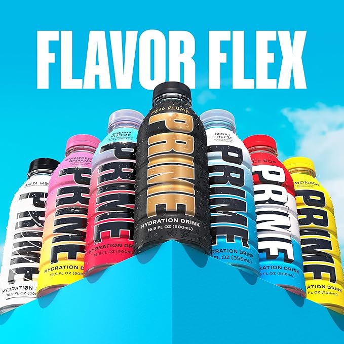 PRIME Hydration PESO PLUMA Sports Drinks Electrolyte Enhanced for Ultimate Hydration 250mg BCAAs B Vitamins Antioxidants Low Sugar 16.9 Fl Oz 12 Pack
