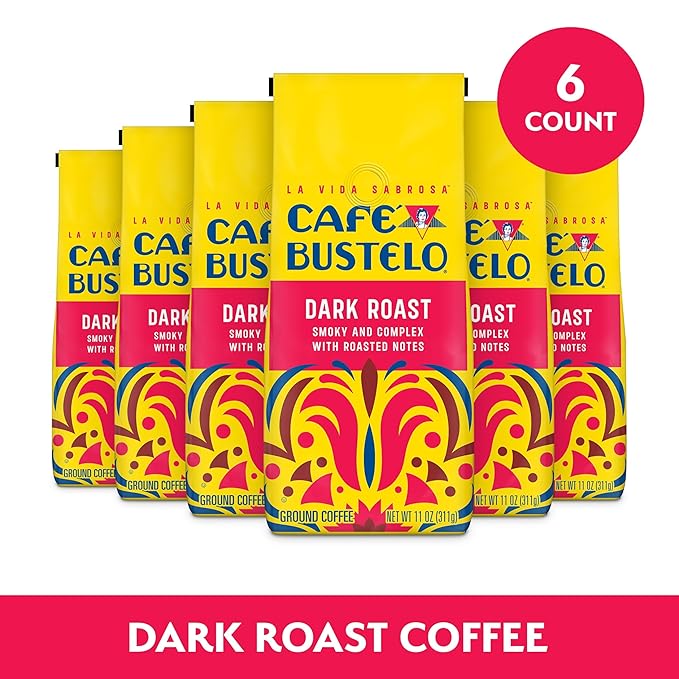Café Bustelo Dark Roast Ground Coffee 11-Oz. Bag (Pack of 6)
