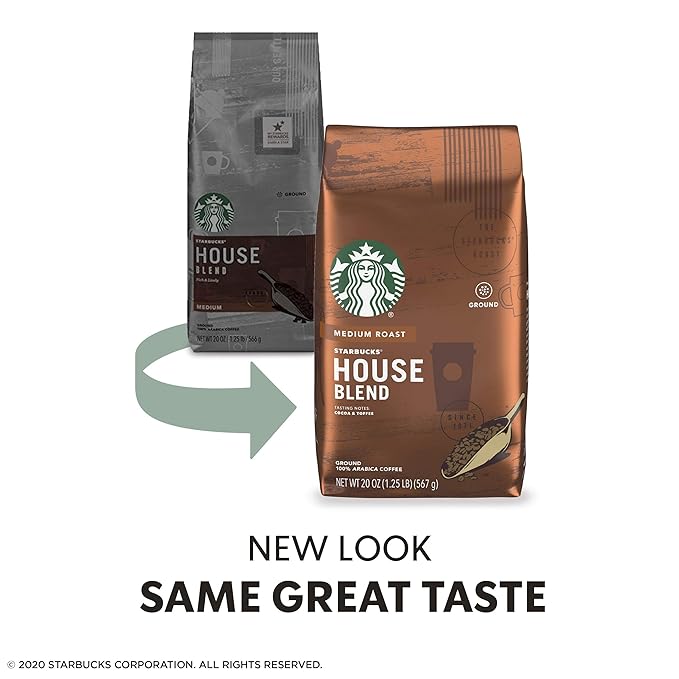 Starbucks Medium Roast Ground Coffee — House Blend — 100% Arabica — 1 bag (20 oz.)