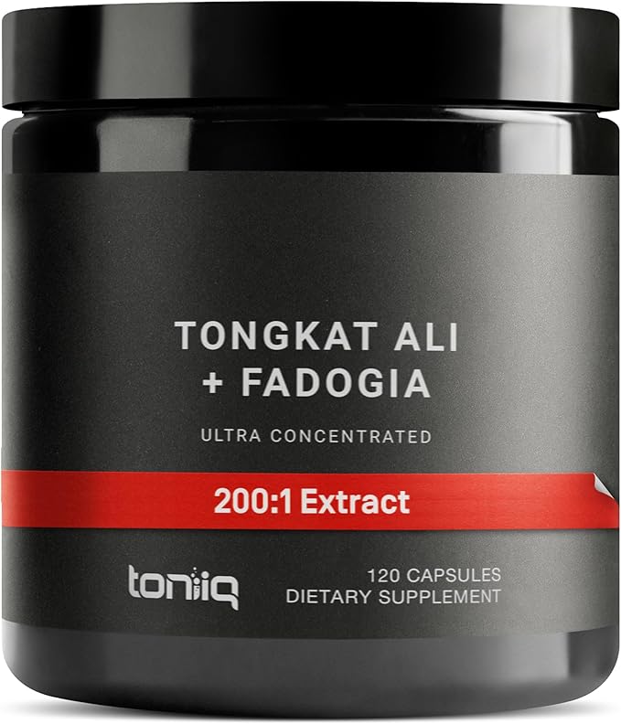 Tongkat Ali Fadogia Agrestis - Ultra High Potency 200:1 Tongkat Ali &amp 30:1 Fadogia Agrestis - 2% Eurycomanone -Third-Party Lab Tested - 120 Capsules
