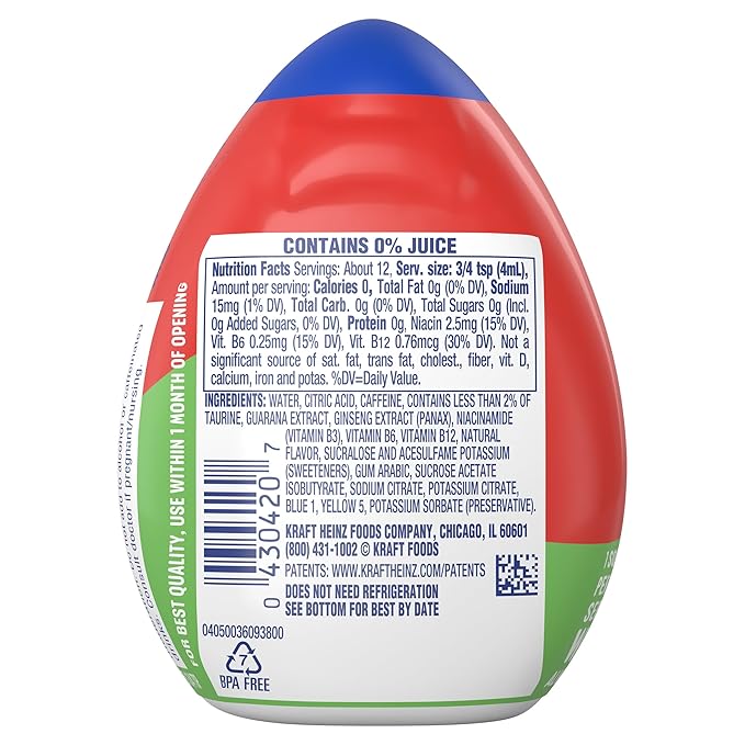 MiO Energy Liquid Water Enhancer Green Thunder 1.08 Ounce (Pack of 36)