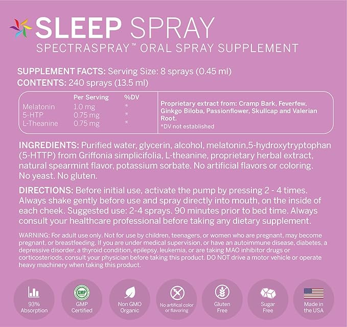 Spectraspray Sleep &amp Immunity Support Bundle – Sleep Spray &amp Vitamin D3 Oral Spray