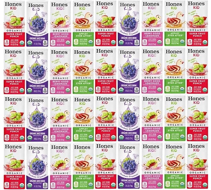 Honest Kid Assorted Organic Juice Drink Variety Pack 6 Fl OZ (40 Count)