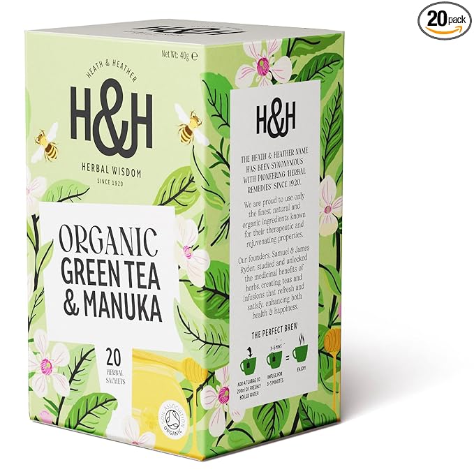 Org Green Tea &amp Manuka Honey 20bag 1 x 20bag (Pack 1)