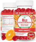 Lunakai Extra Strength 3000mcg Vitamin B12 Gummies - USA Made Delicious Daily Energy &amp Metabolism Support - Vegan B12 Methylcobalamin Supplement 60ct