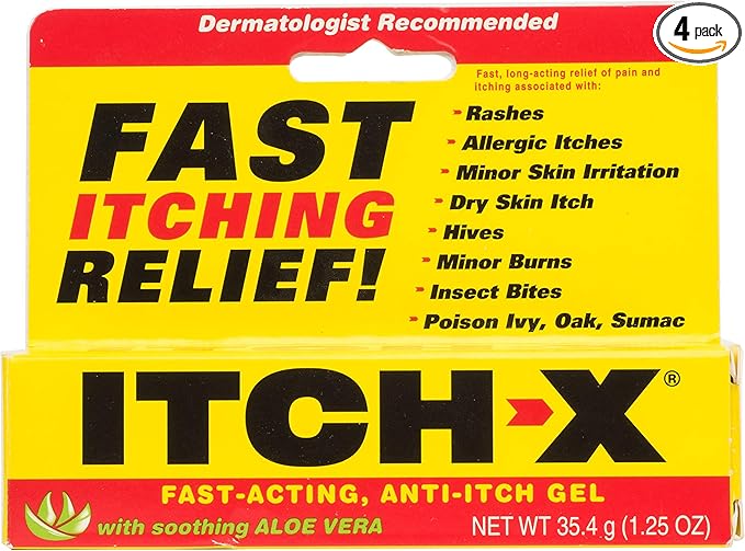 Itch-X Fast-Acting Anti-Itch Gel 1.25 Ounce (Pack of 4)