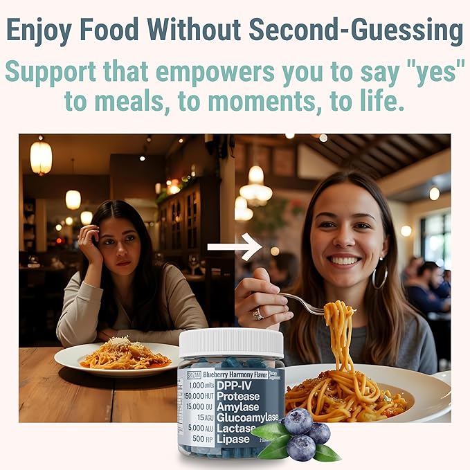 Gluten &amp Lactase Digestive Enzyme Gummies – Lactase Pancreatic Enzymes with DPP‑IV Lipase Gluco‑Amylase Lactase Drops Chewables Capsules Pills Powder Supplement Alt Pancreatic Support for Kids