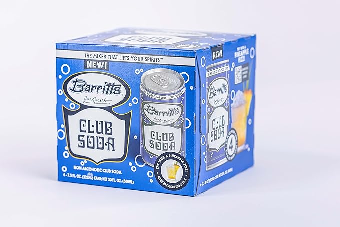 Barritt's Mixers - Club &amp Tonic Mix Non-Alcoholic Soda Cocktail Mixer 7.5 fl oz Cans 24 Pack Mini