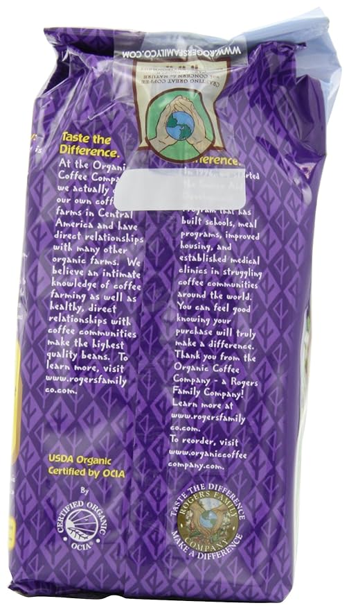 The Organic Coffee Co. Ground Rainforest Blend 12 Ounce (Pack of 3)