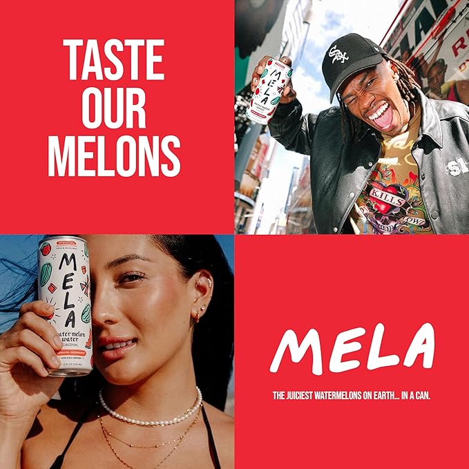 Mela Watermelon Water - Watermelon Juice 100 Percent Natural Fruit Juice with Vitamin C Electrolytes Antioxidants - Coconut Water Alternative Gluten-Free (Ginger 11.15 fl oz 12-pack)