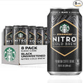 Starbucks - RTD Coffee Nitro Cold Brew Black Unsweetened 9.6 fl oz Cans (8 Pack) Iced Coffee Cold Brew Coffee Coffee Drink