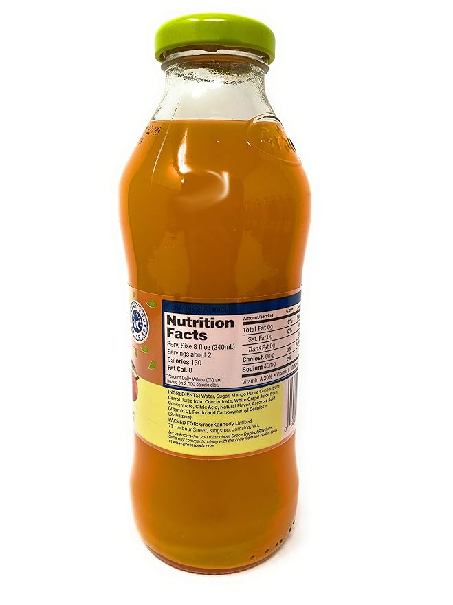 Grace Tropical Rhythms Island Mango Jamaican Fruit Juice 16oz 6 Pack