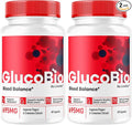 (2 Pack) GlucoBio Capsules - Official Gluco Bio Advanced Formula Support Pills - Maximum Strength Natural Gluco Bio Supplement Vitamin for Overall Health &amp Wellness Reviews 120 Capsules for 2 Mo