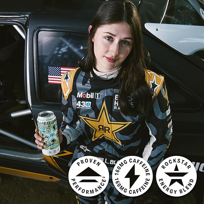 Rockstar Energy Drink Boom Whipped Orange 16 Fl Oz (Pack of 12)