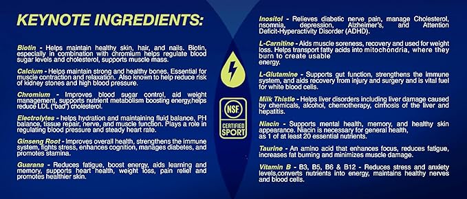 ProBaller Clean Energy Drink - Athlete-Grade Energy for Focus &amp Performance Zero Sugar NSF Certified for Sport Natural Caffeine Biotin Electrolytes Amino Acids &amp B Vitamins - Citrus 12 f