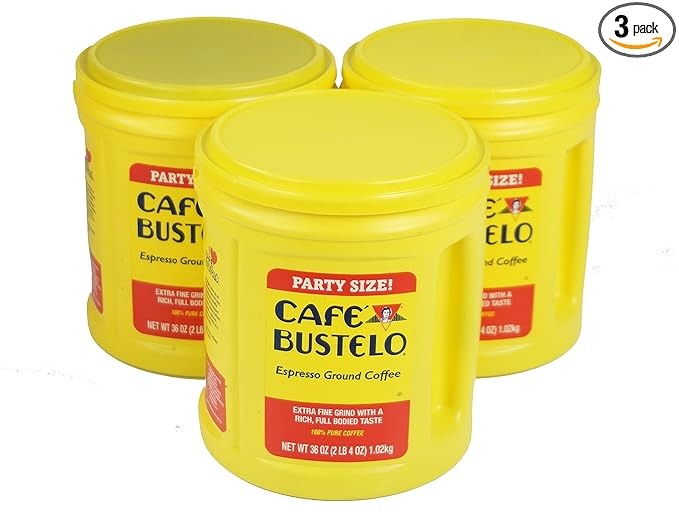 Café Bustelo Espresso Dark Roast Ground Coffee 36 Ounce (Pack of 3)