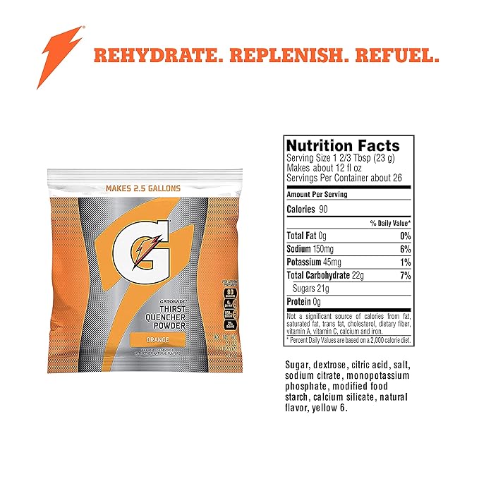 Gatorade - 3944 Powder Variety Pack (Lemon-Lime Orange Fruit Punch Riptide Rush) 21-Ounce Pouches (Pack of 32)