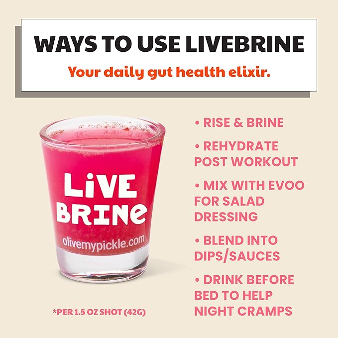 Olive My Pickle Probiotic Pickle Juice - 175.5 Ounces | 9 Pack of LiveBrine Dragon Fruit &amp Strawberry Pickle Juice with Natural Probiotics and Digestive Enzymes for Gut Health - 117 Pickle Shots