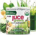 Terra Kai Organics JUCE Green Superfood Powder Organic Fruits and Veggies Supplement W/ 77 Superfoods Plus Prebiotic Probiotic Blend Harvest Apple Flavor - 20 Servings (250 g)
