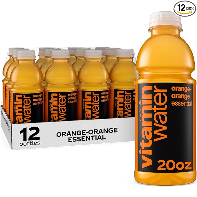 vitaminwater Essential Orange-Orange Flavored Water Beverage 20 fl oz Bottles 12 Pack