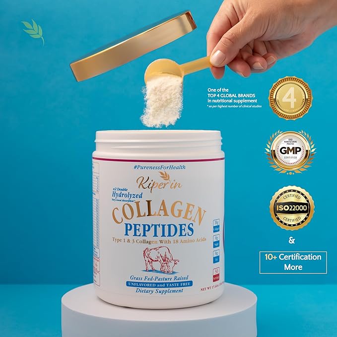 100% Pure &amp Natural Collagen Peptides | x2 Hydrolyzed Collagen for Women | Clinically Proven | Boost Skin Hair Nail Joint.. &amp Diet | Pureness for Health Principle | Unflavored (Standard)