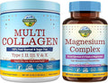 Terranics Multi Collagen Peptides Powder &amp 5-in-1 Magnesium Complex Supplement