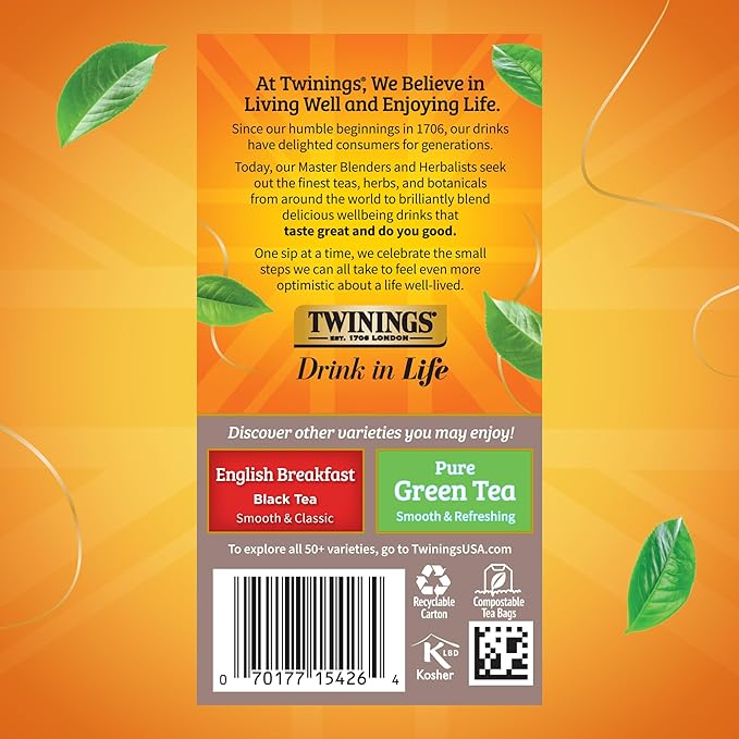 Twinings of London Pure Oolong Tea Bags 20 Count (Pack of 6)