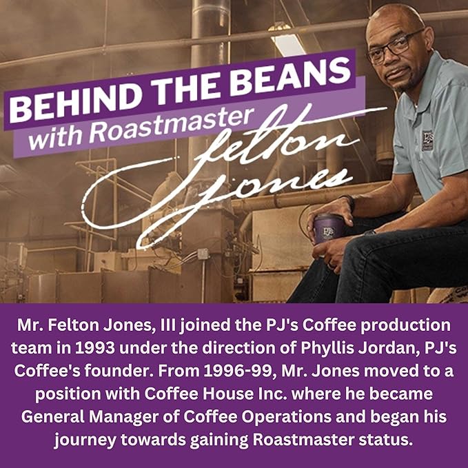 PJ's Southern Pecan - Whole Bean Flavored Coffee - Smooth Sweet Flavor Medium Bodied Rich Buttery Pecan Notes 16 oz (Pack of 1)