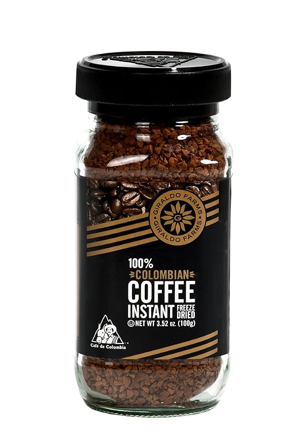 Giraldo Farms 100% Colombian Coffee Instant Freeze-dried 3.5-Ounce (Pack of 4)