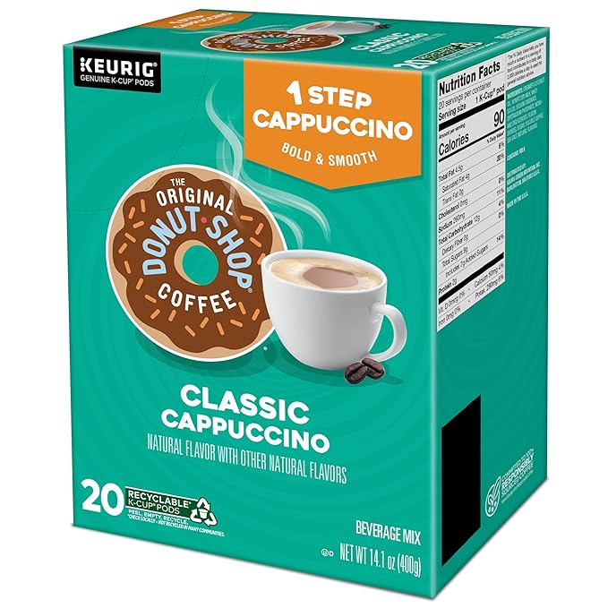 The Original Donut Shop -Step Classic CappuccinoKeurig -Serve K-Cup Pods20 Count (Pack of 2)
